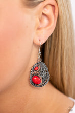 Load image into Gallery viewer, Hibiscus Harvest Red Earrings
