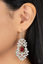 Load image into Gallery viewer, Sociable Sparkle Red Earrings
