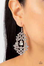 Load image into Gallery viewer, Sociable Sparkle White Earrings