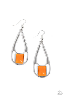 Adventure Story Orange Earrings