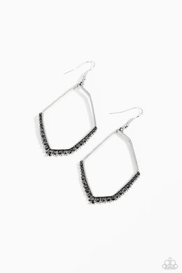 Bent on Success Silver Earrings