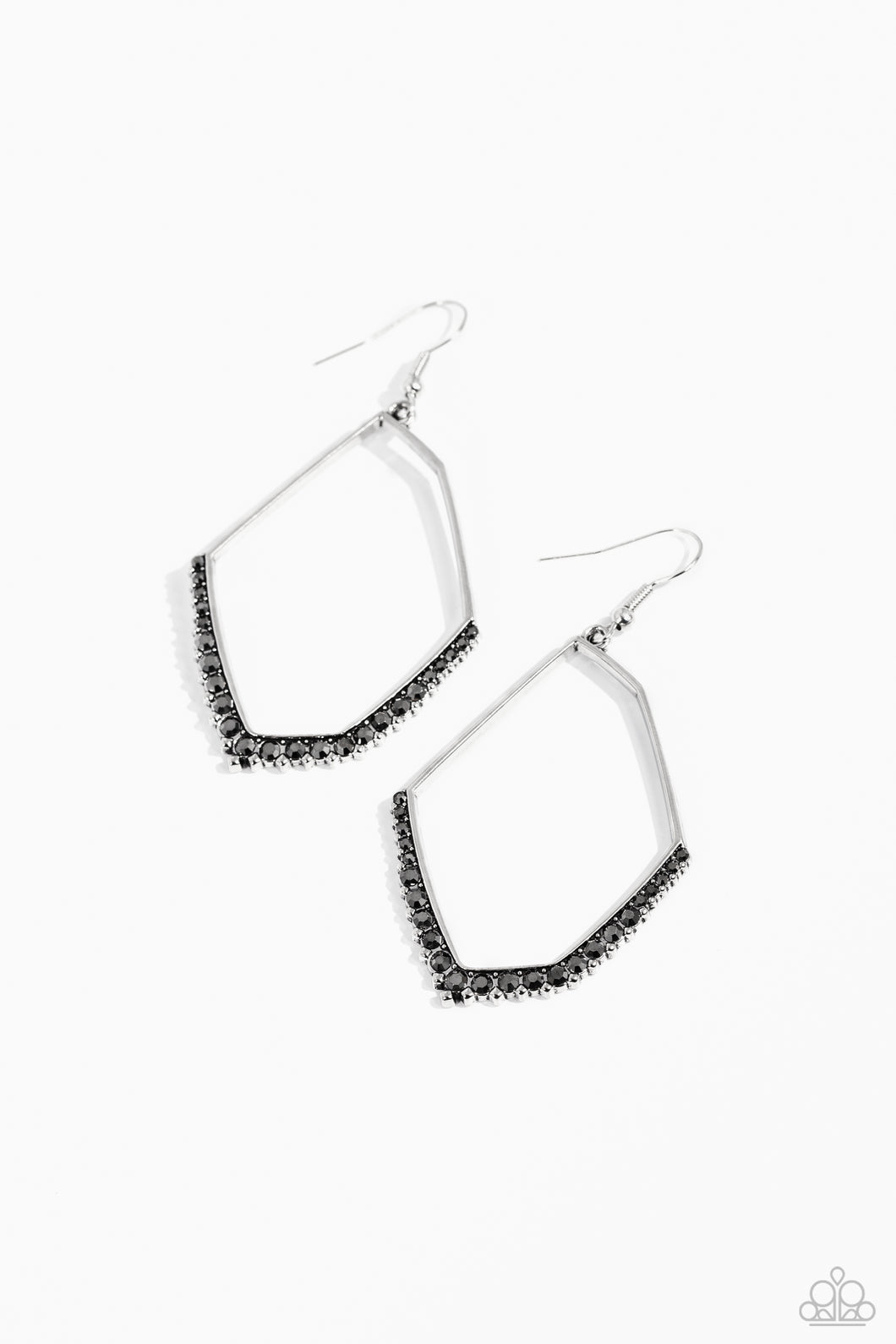 Bent on Success Silver Earrings