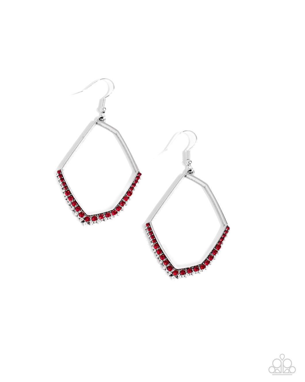 Bent on Success Red Earrings