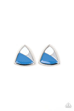 Load image into Gallery viewer, Kaleidoscopic Collision Blue Post Earrings