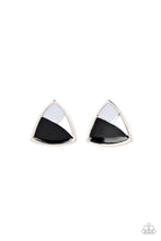 Load image into Gallery viewer, Kaleidoscopic Collision Black Post Earrings