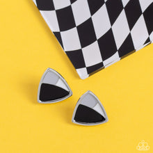Load image into Gallery viewer, Kaleidoscopic Collision Black Post Earrings