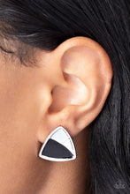 Load image into Gallery viewer, Kaleidoscopic Collision Black Post Earrings
