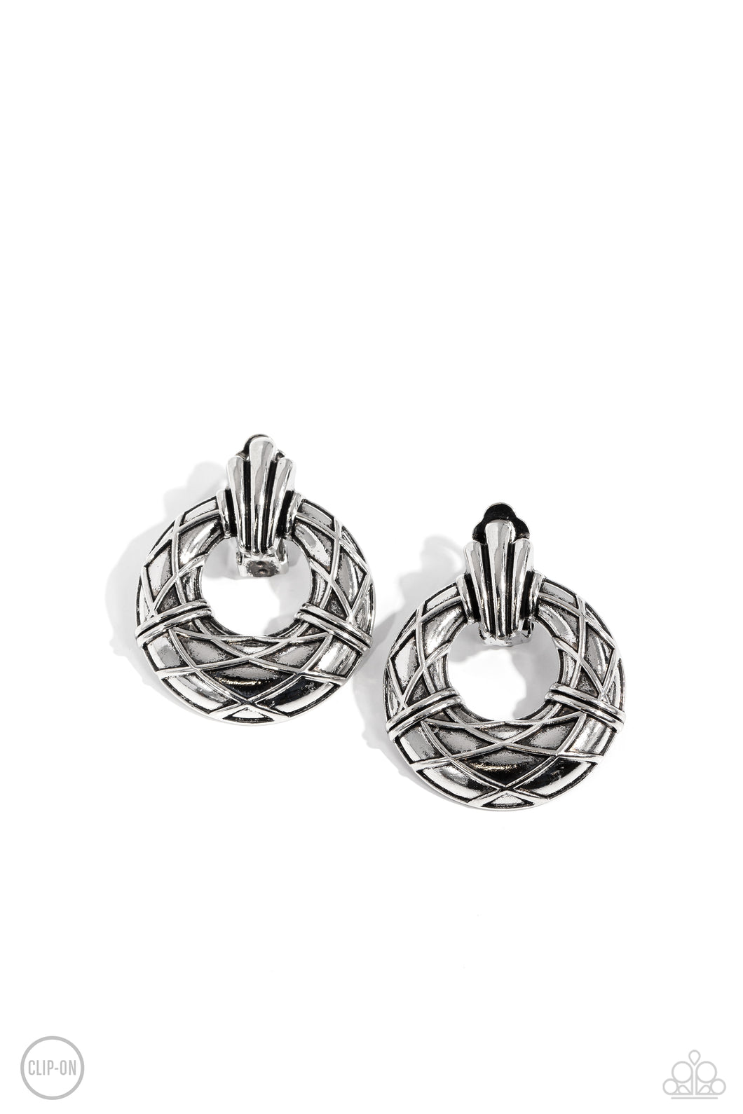 Metro Voyage Silver Clip On Earrings
