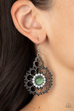 Load image into Gallery viewer, Floral Renaissance Green Earrings