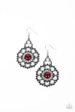 Load image into Gallery viewer, Floral Renaissance Red Earrings