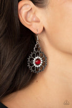 Load image into Gallery viewer, Floral Renaissance Red Earrings