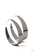 Load image into Gallery viewer, Flat Out Fashionable Black Hoop Earrings