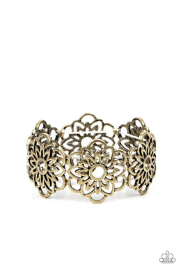 Baroque Bouquet Brass Bracelet