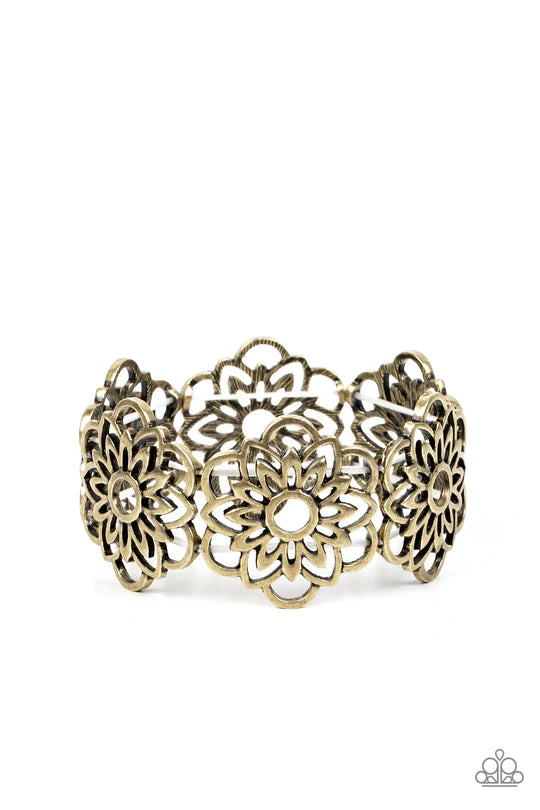 Baroque Bouquet Brass Bracelet