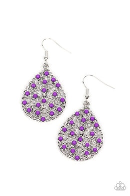 Botanical Berries Purple Earrings