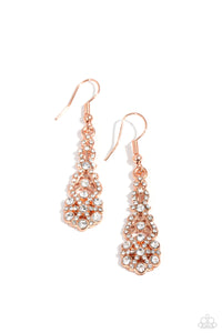 GLITZY on All Counts Copper Earrings