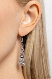 GLITZY on All Counts White Earrings