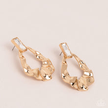 Load image into Gallery viewer, Metro Meltdown Gold Post Earrings