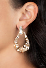 Load image into Gallery viewer, Metro Meltdown Gold Post Earrings