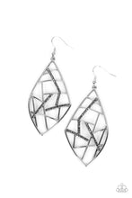 Load image into Gallery viewer, Geo Grid Silver Earrings