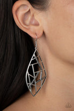 Load image into Gallery viewer, Geo Grid Silver Earrings