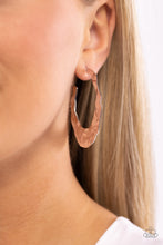 Load image into Gallery viewer, Make a Ripple Copper Hoops Earrings