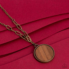 Load image into Gallery viewer, WOODnt Dream of It Brass Necklace