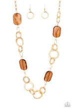 Load image into Gallery viewer, Stained Glass Glamour Brown Necklace