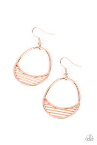 Segmented Shimmer Rose Gold Earrings