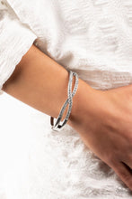 Load image into Gallery viewer, Woven in Wealth White Hinged Bracelet