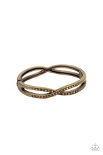 Load image into Gallery viewer, Woven in Wealth Brass Hinged Bracelet