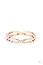 Load image into Gallery viewer, Woven in Wealth Rose Gold Hinged Bracelet