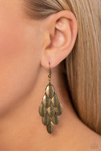 Load image into Gallery viewer, Tumbleweed Trek Brass Earrings