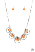 Load image into Gallery viewer, Elliptical Enchantment Orange Necklace