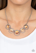 Load image into Gallery viewer, Elliptical Enchantment Orange Necklace