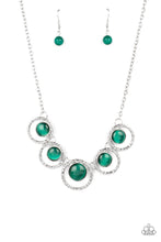 Load image into Gallery viewer, Elliptical Enchantment Green Necklace