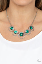 Load image into Gallery viewer, Elliptical Enchantment Green Necklace