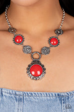 Load image into Gallery viewer, Poppy Persuasion Red Necklace