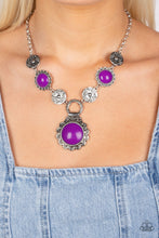 Load image into Gallery viewer, Poppy Persuasion Purple Necklace