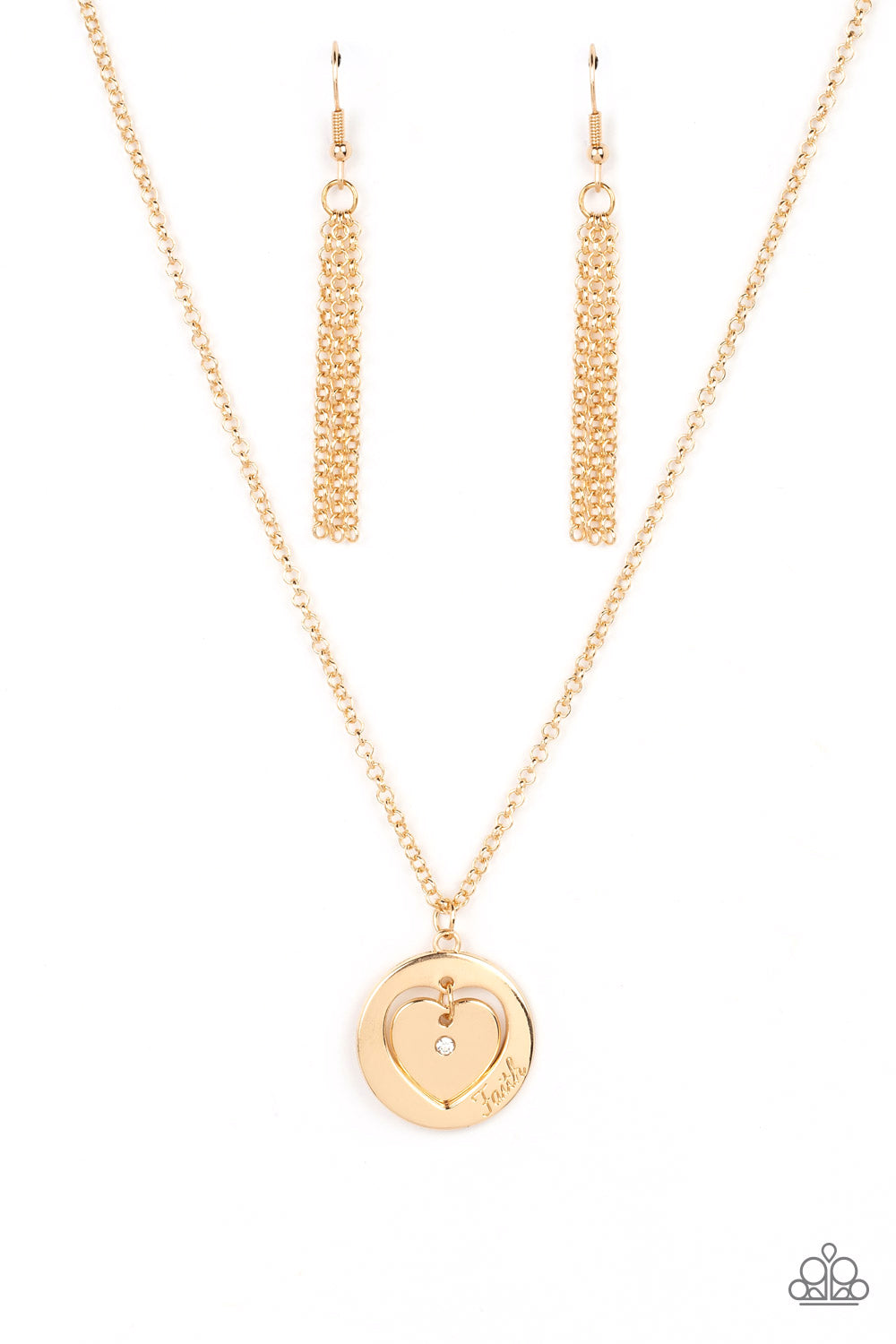 Heart Full of Faith Gold Necklace