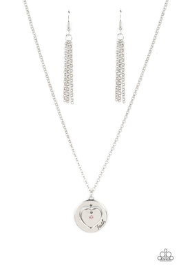 Heart Full of Faith Pink Necklace