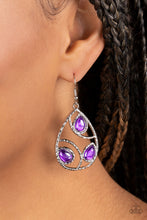 Load image into Gallery viewer, Send the BRIGHT Message Purple Earrings