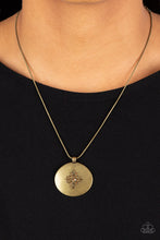 Load image into Gallery viewer, Center of the Cosmos Brass Necklace
