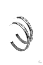 Load image into Gallery viewer, Flash Freeze Black Hoop Earrings
