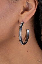 Load image into Gallery viewer, Flash Freeze Black Hoop Earrings
