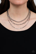 Load image into Gallery viewer, Galvanized Grit Silver Necklace