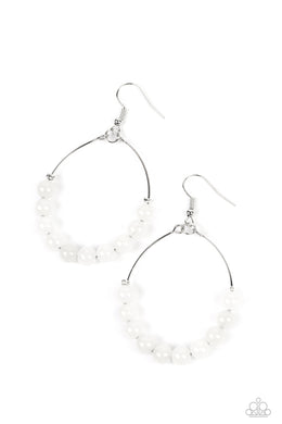 Catch a Breeze White Earrings