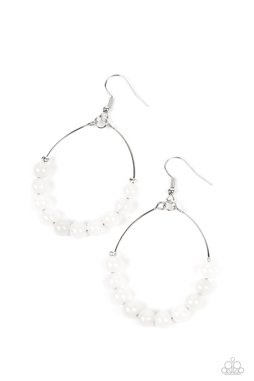 Catch a Breeze White Earrings