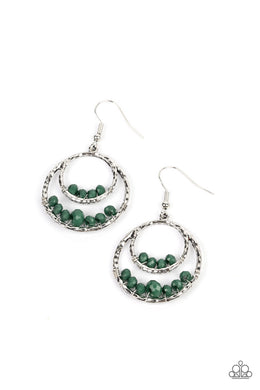 Bustling Beads Green Earrings