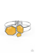 Load image into Gallery viewer, Tourist TRAPEZOID Yellow Hinged Bracelet